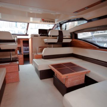 sitting area - 48ft azimut - yachts for rent in dubai